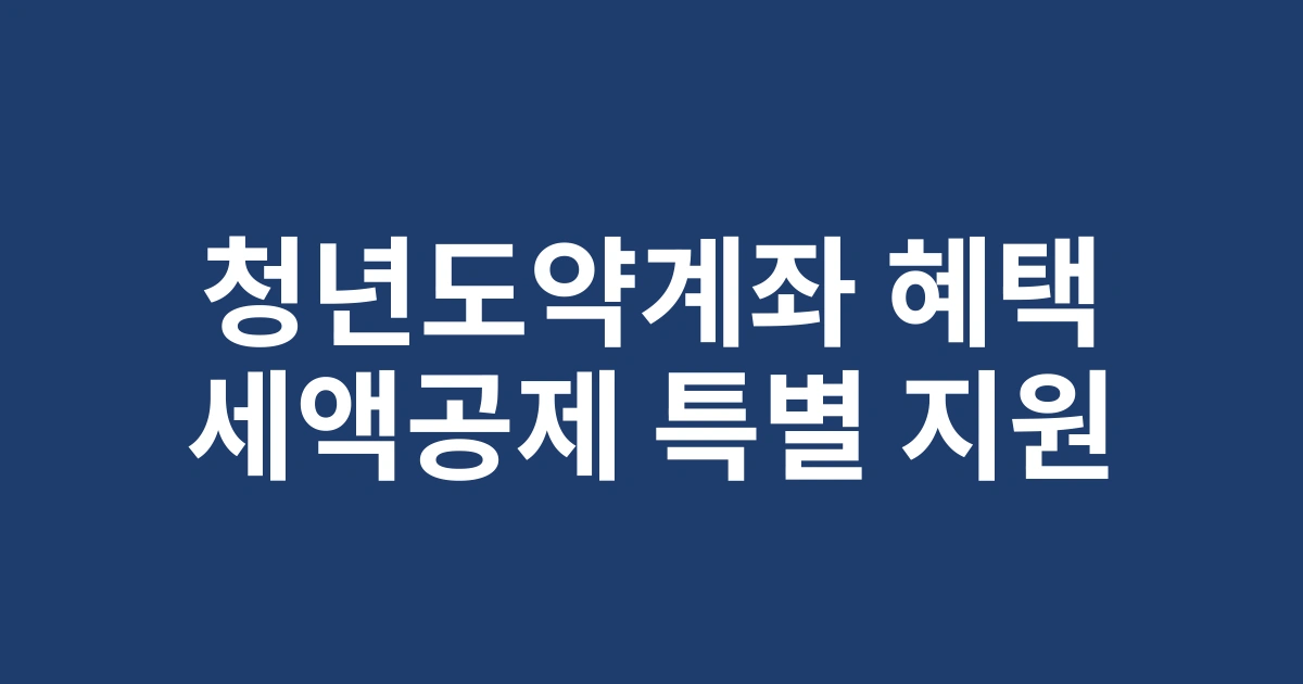 2025 직장인을 위한 청년도약계좌조건과 새로운 세액공제 혜택 완벽 분석